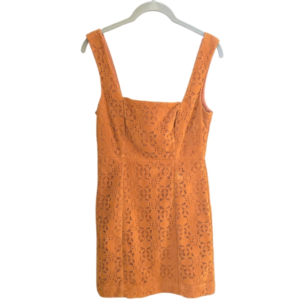 NWT Anthropologie Maeve Faux Suede Shift Dress Size 2 Copper Brown MSRP $170 - Picture 7 of 13